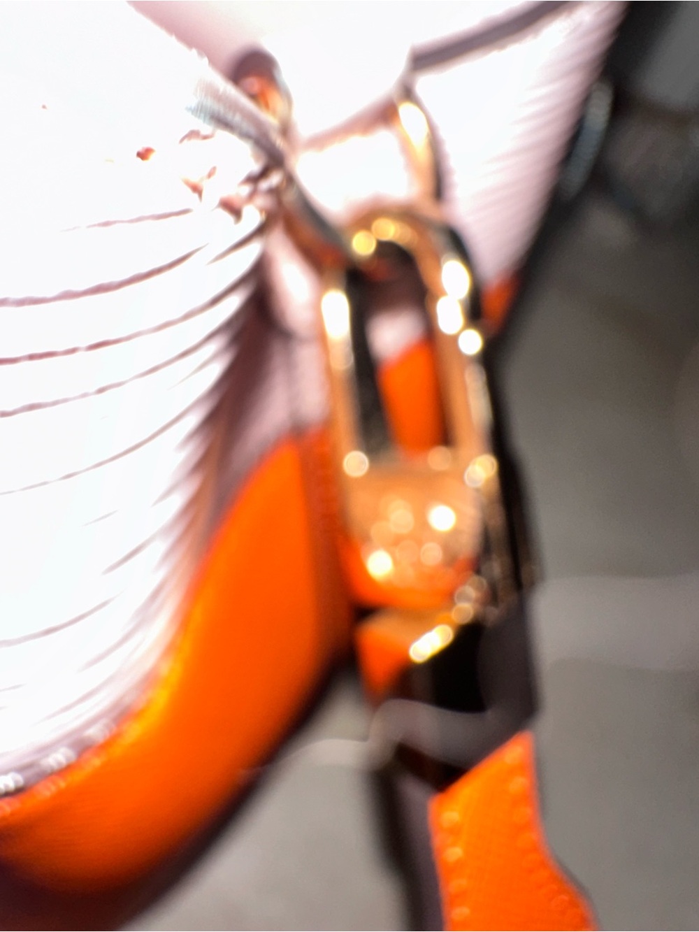 Tory Burch Orange & Pink Leather Top-Handle Satchel - Picture 4 of 13